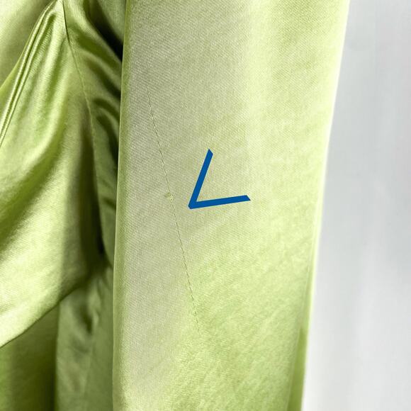 Song of style‎ Marta Mini Dress Pistachio Green Satin Button Front Sz XXS - Picture 10 of 12